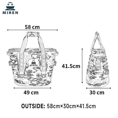 กระเป๋าเก็บความเย็นนำกลับมาใช้ใหม่ได้ในตู้เย็น ความจุ 30 ลิตร ประเภทกระเป๋าถือ ODM