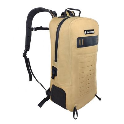 เป้เดินป่าสีเหลือง 25l กระเป๋าเป้เดินป่ากันน้ำวัสดุ TPU 840D