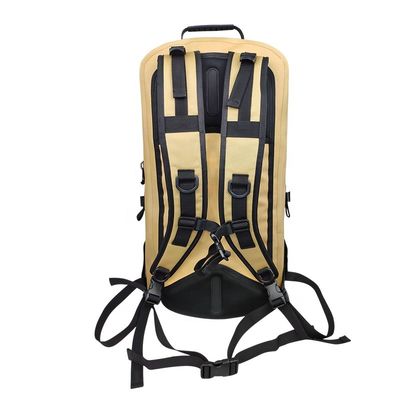 เป้เดินป่าสีเหลือง 25l กระเป๋าเป้เดินป่ากันน้ำวัสดุ TPU 840D