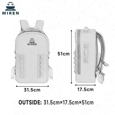 กระเป๋าเป้กันน้ำ 25l Dry Bag วัสดุ TPU 1680D สำหรับการพายเรือแคนูแบบลอยน้ำ